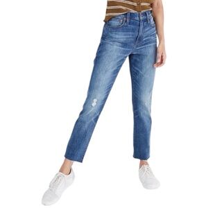 Madewell High-Rise Slim Boyjean Crop Raw-Hem 23 K7538